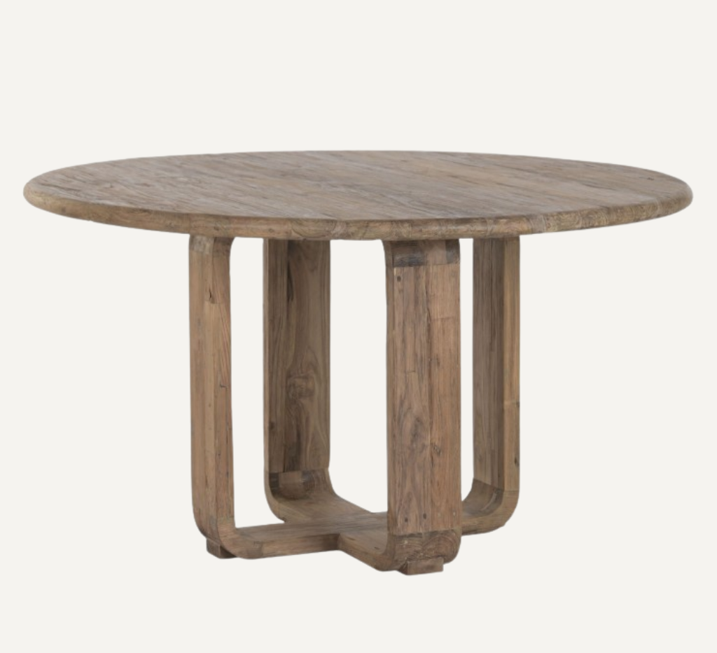 RECYCLED TEAK WOOD ROUND TABLE 140CM