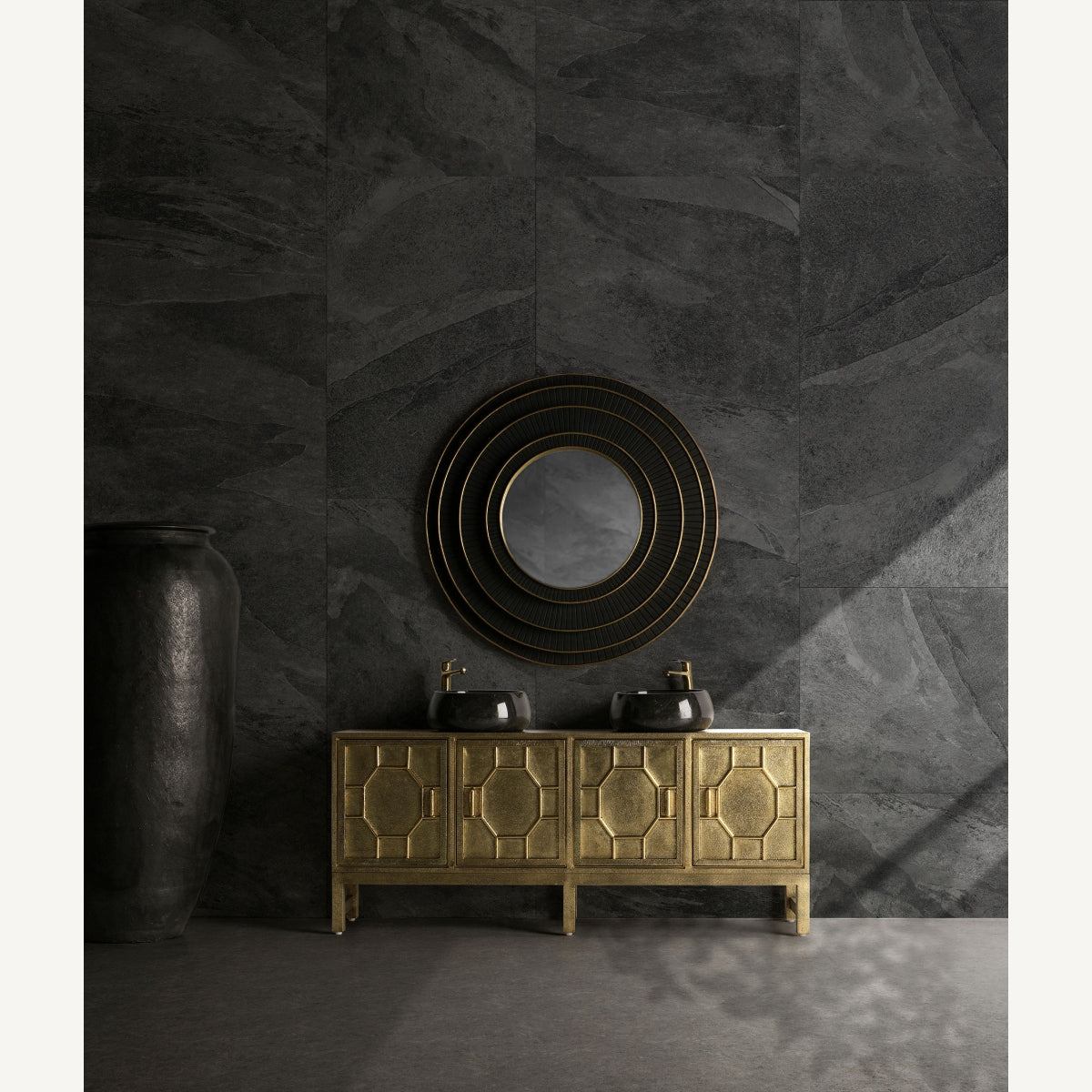 ROUND WOOD MIRROR FLY 125cm