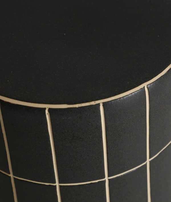 TANK SIDE TABLE IN BLACK 50cm