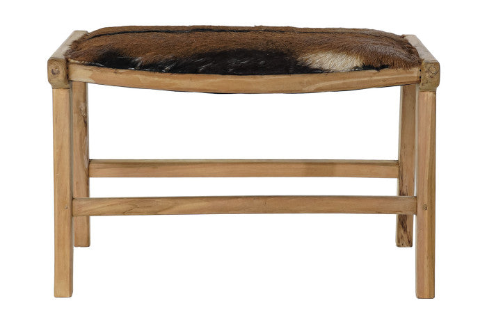 СТОЛ ЗА КРАКА ОТ ТИК/ТЕЛЕШКА КОЖА