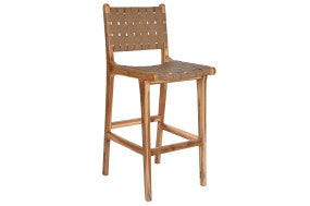 Бар стол ZUZI бежов от кожа