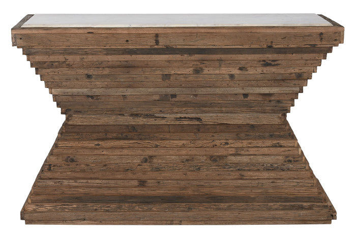 КОНЗОЛНА МАСА РЕЦИКЛИРАН ДЪРВЕН МРАМОР