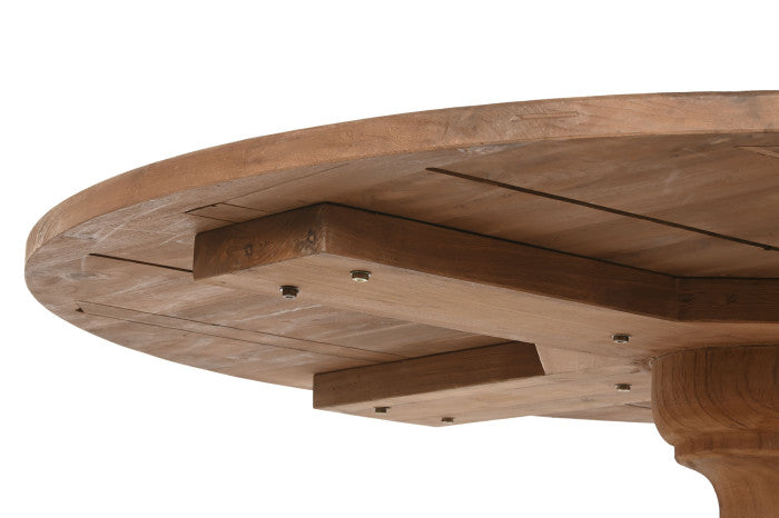 Маса от тиково дърво с ромбове 140 см