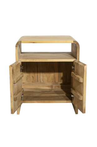 TEAK WOOD BEDSIDE TABLE