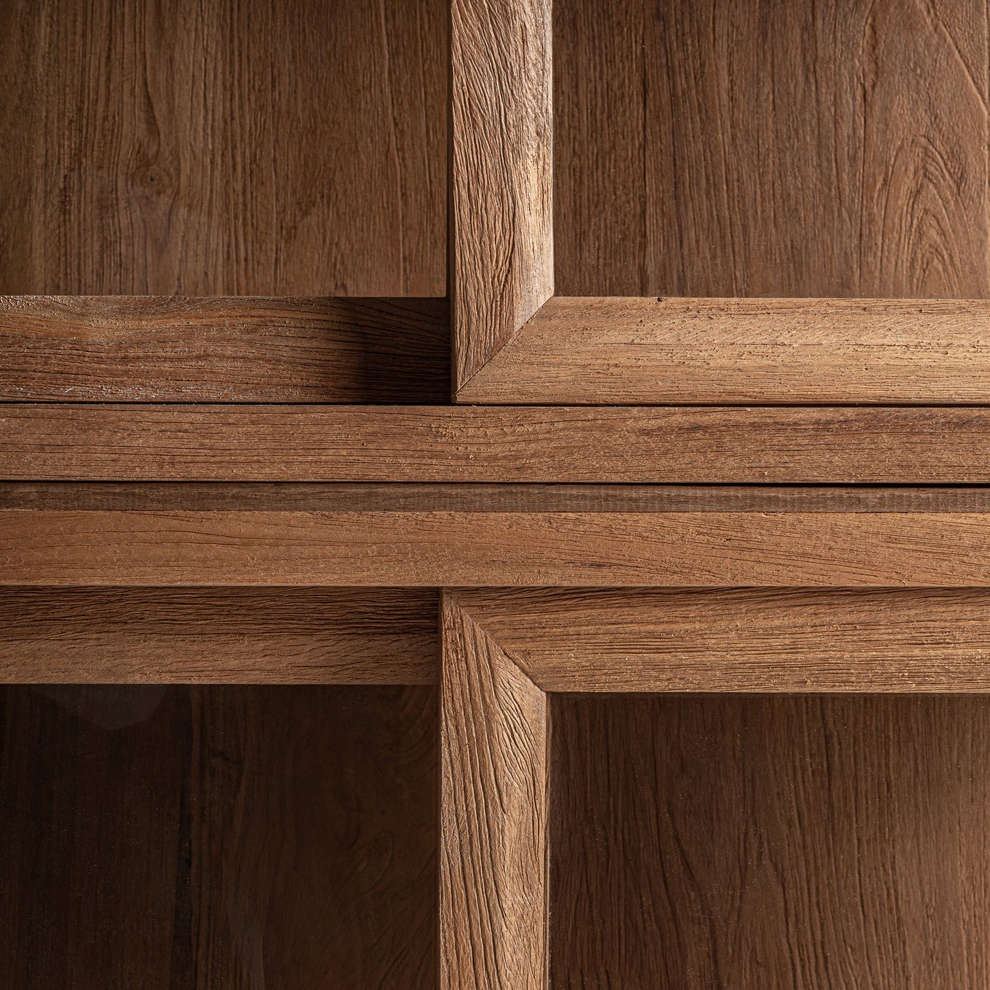 TEAK WOOD GLASS CABINET