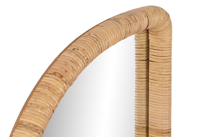 RATTAN MIRROR FACE 120cm