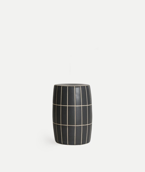 TANK SIDE TABLE IN BLACK 47cm