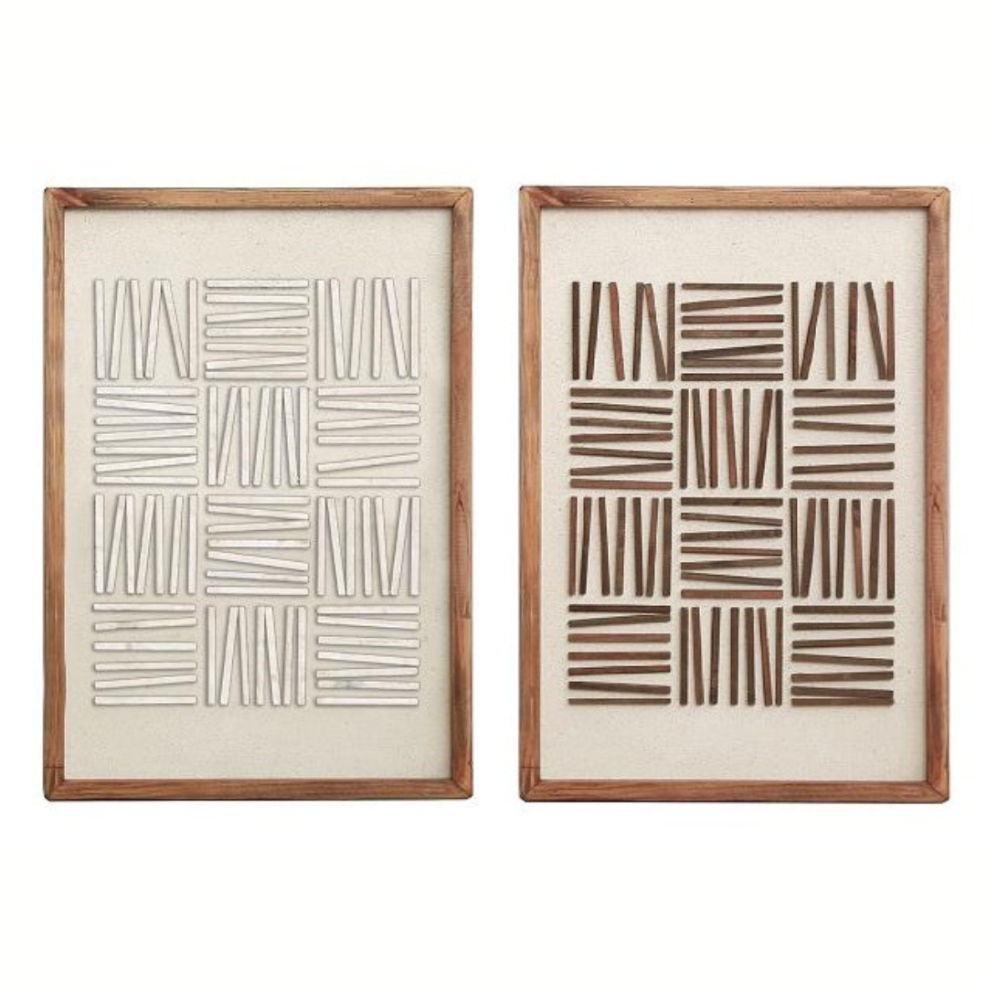 PICTURE RECYCLED WOOD 42/62 SET 2