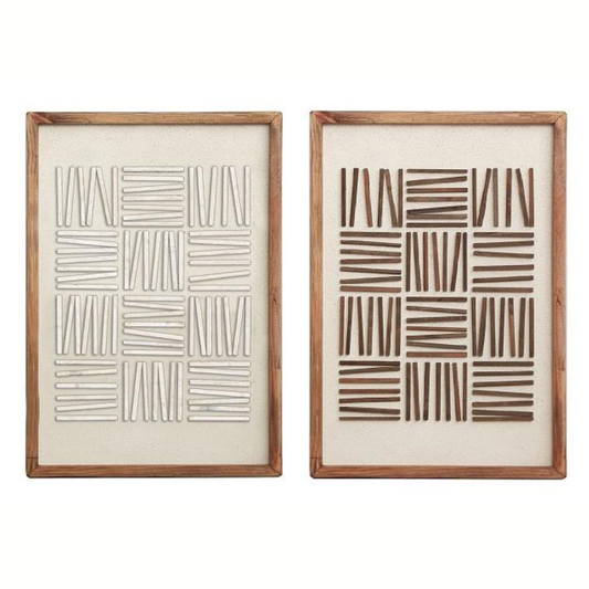 КАРТИНА ОТ РЕЦИКЛИРАНО ДЪРВО 42/62 КОМПЛЕКТ 2