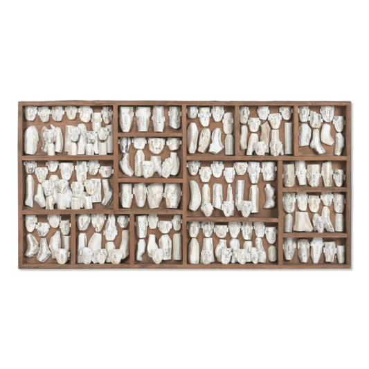 СТЕННА ДЕКОРАЦИЯ ОТ ТИКОВО ДЪРВО 120 см 