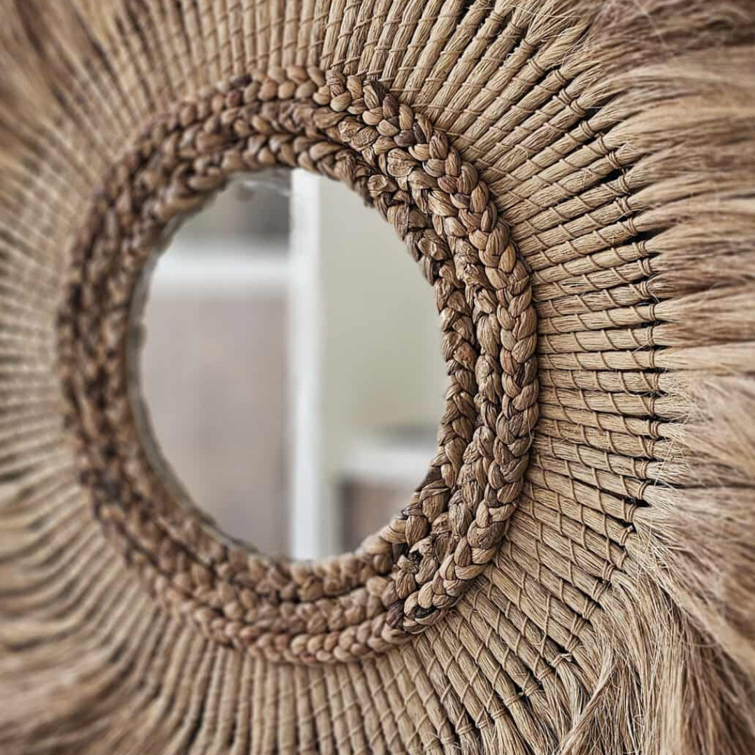 ОГЛЕДАЛО С НАТУРАЛЕН ОТСТЪПКОВ ОТ МОРСКА ТРЕВА *60