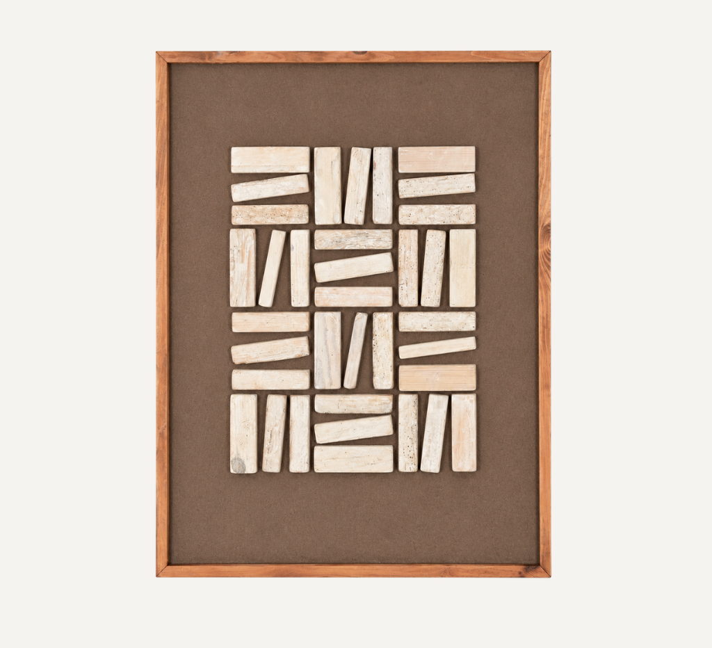 PICTURE RECYCLED BROWN WOOD 62/82cm