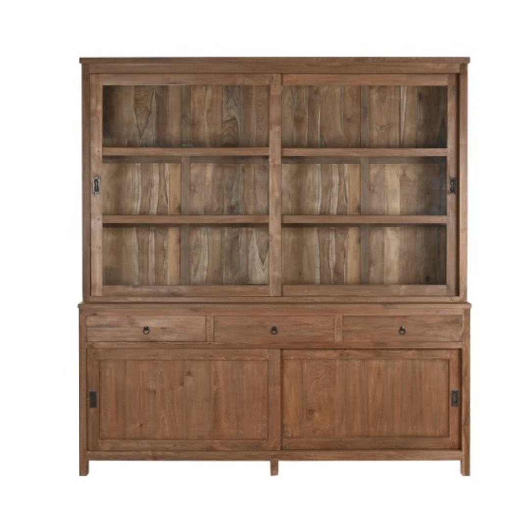 RECYCLE TEAK WOOD SHOWCASE CABINET
