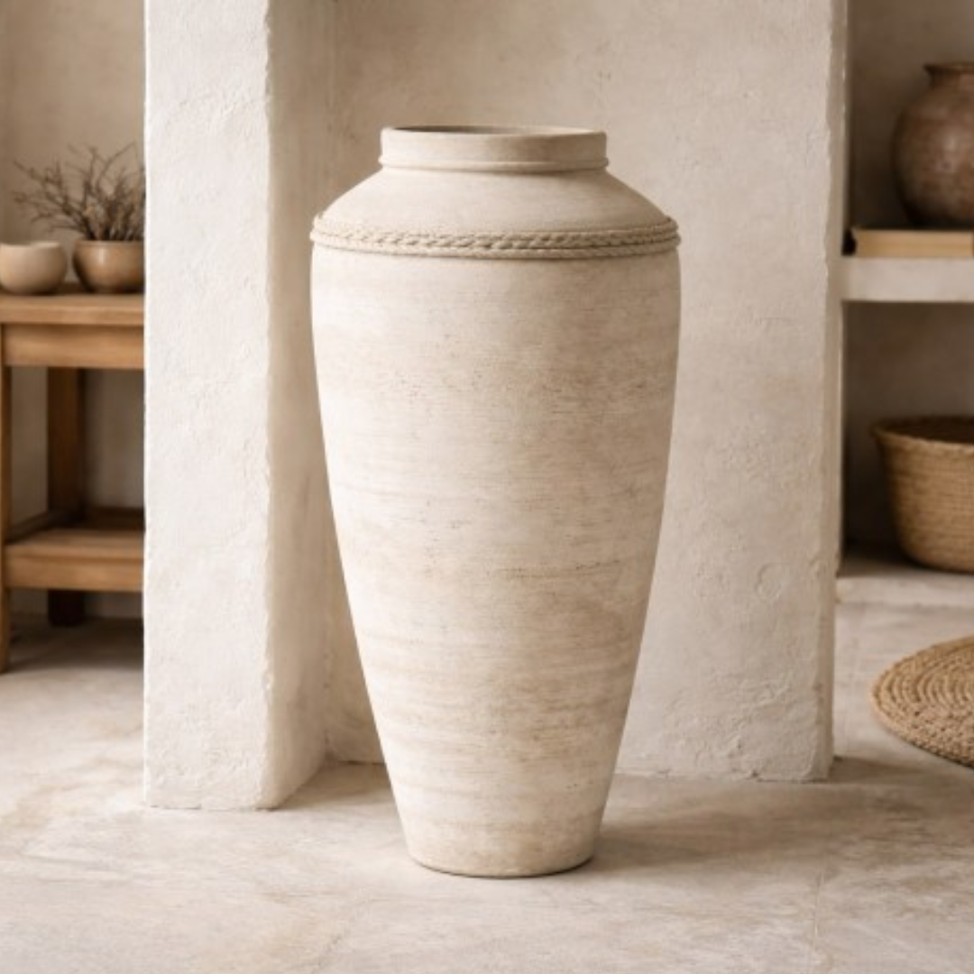 TERRACOTA FLOOR VASE 100CM