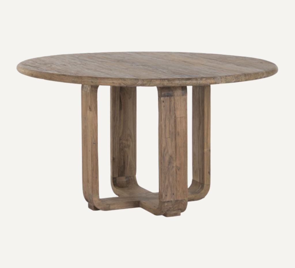 RECYCLED TEAK WOOD ROUND TABLE 140CM
