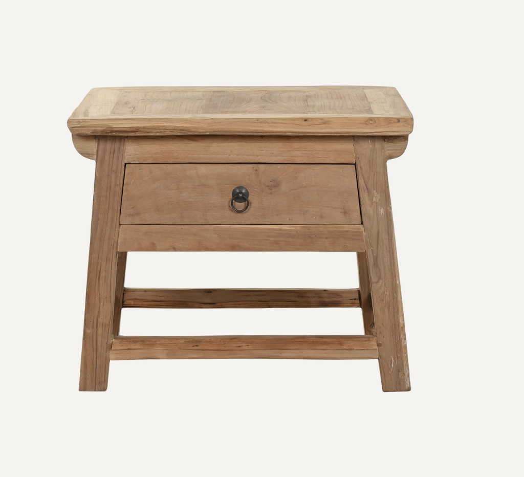TEAK WOOD BEDSIDE TABLE