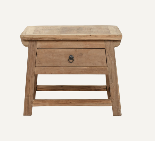 TEAK WOOD BEDSIDE TABLE
