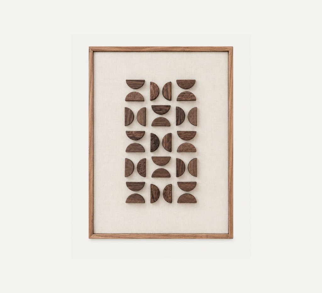 RECYCLED WOOD PINE TREE WALL DECORATION