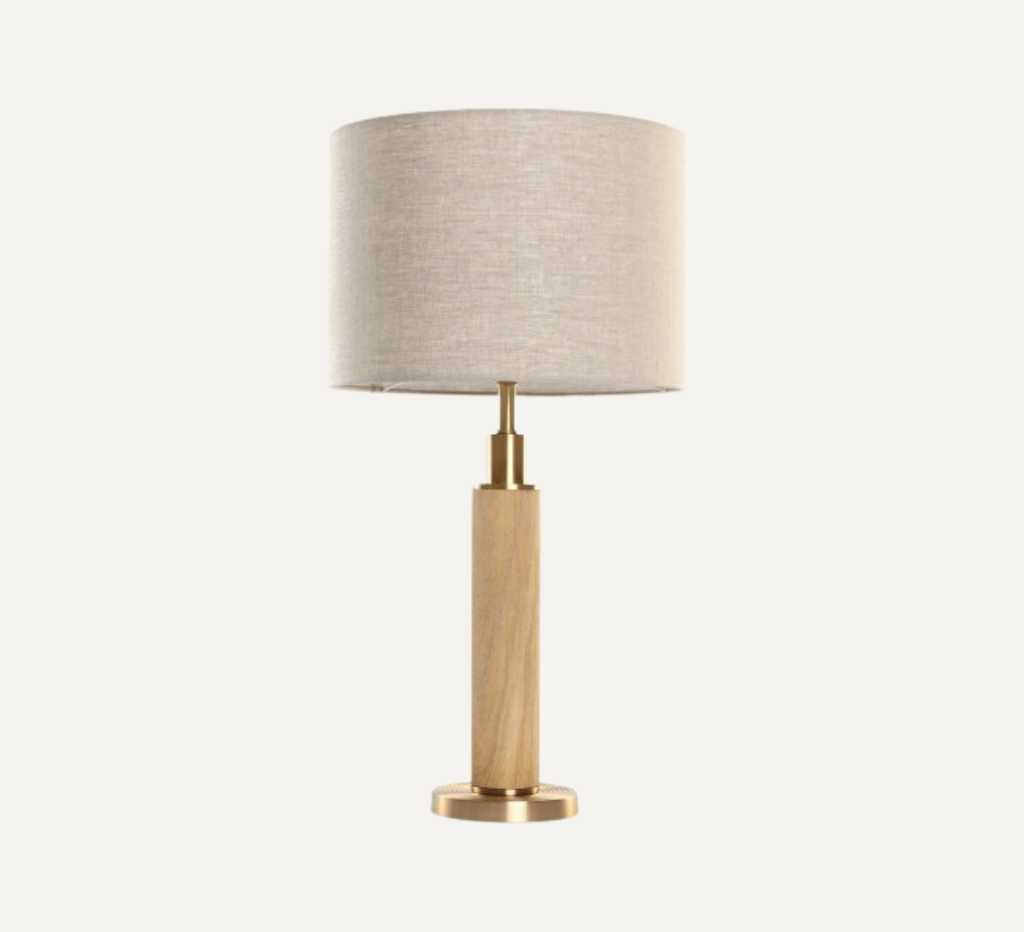 TABLE LAMP FROM BRASS AND MARBLE