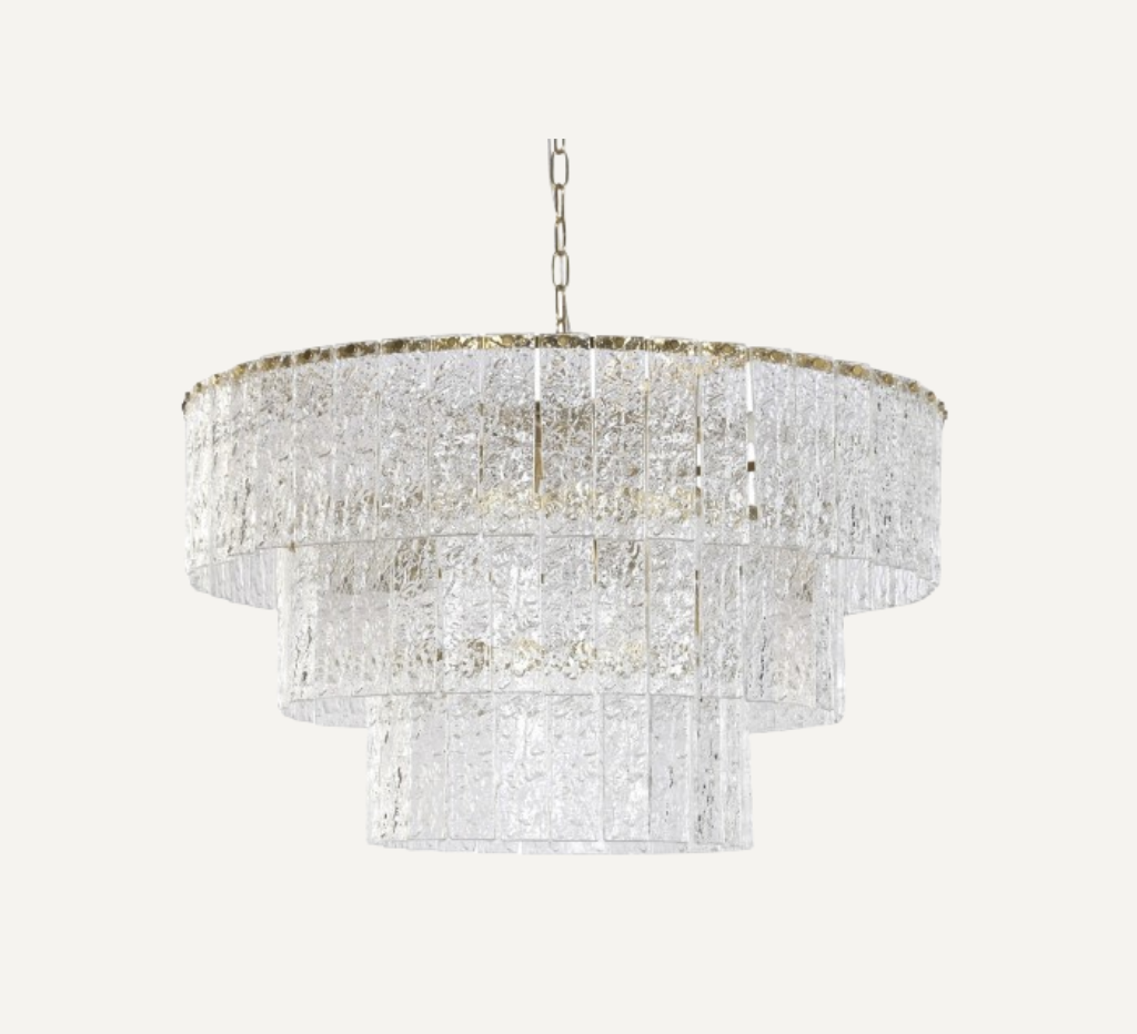 TIERED CRISTAL CHANDELIER