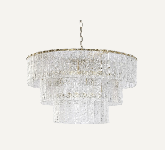 TIERED CRISTAL CHANDELIER