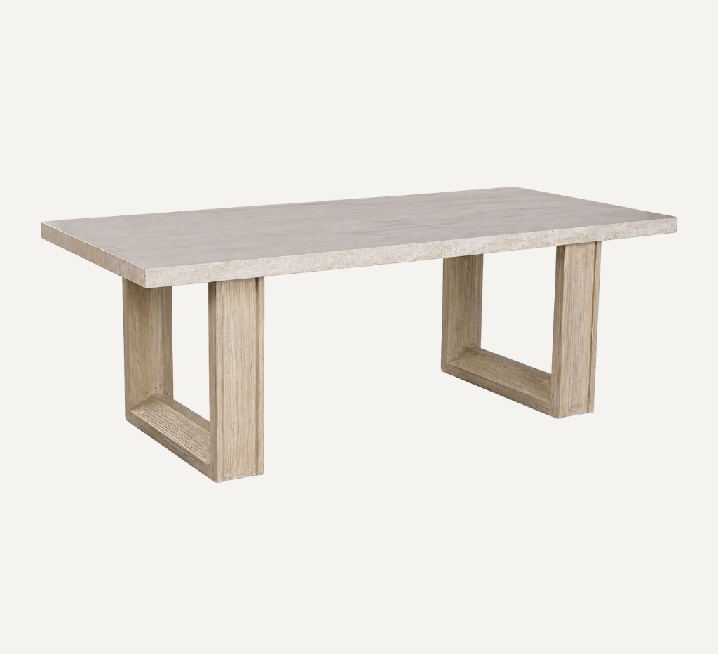 TRAVERTINE DINING TABLE 220cm