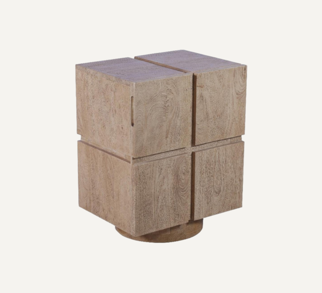 MANGO WOOD BEDSIDE TABLE