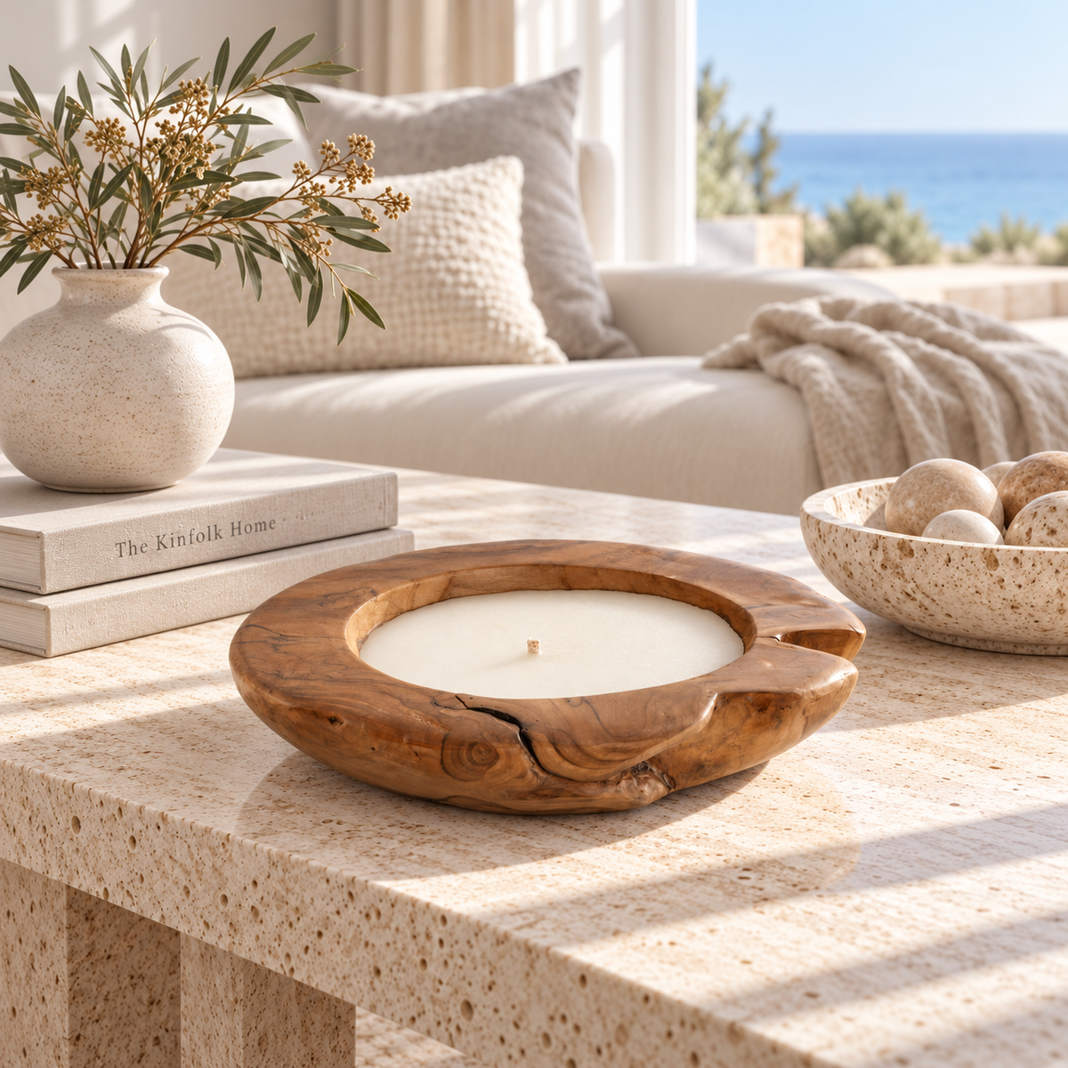TEAK WOOD CANDLE