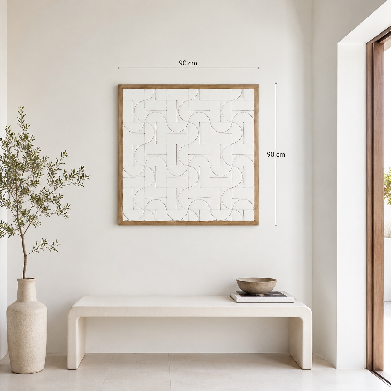 WALL DECORATION MANGO 3D WHITE
