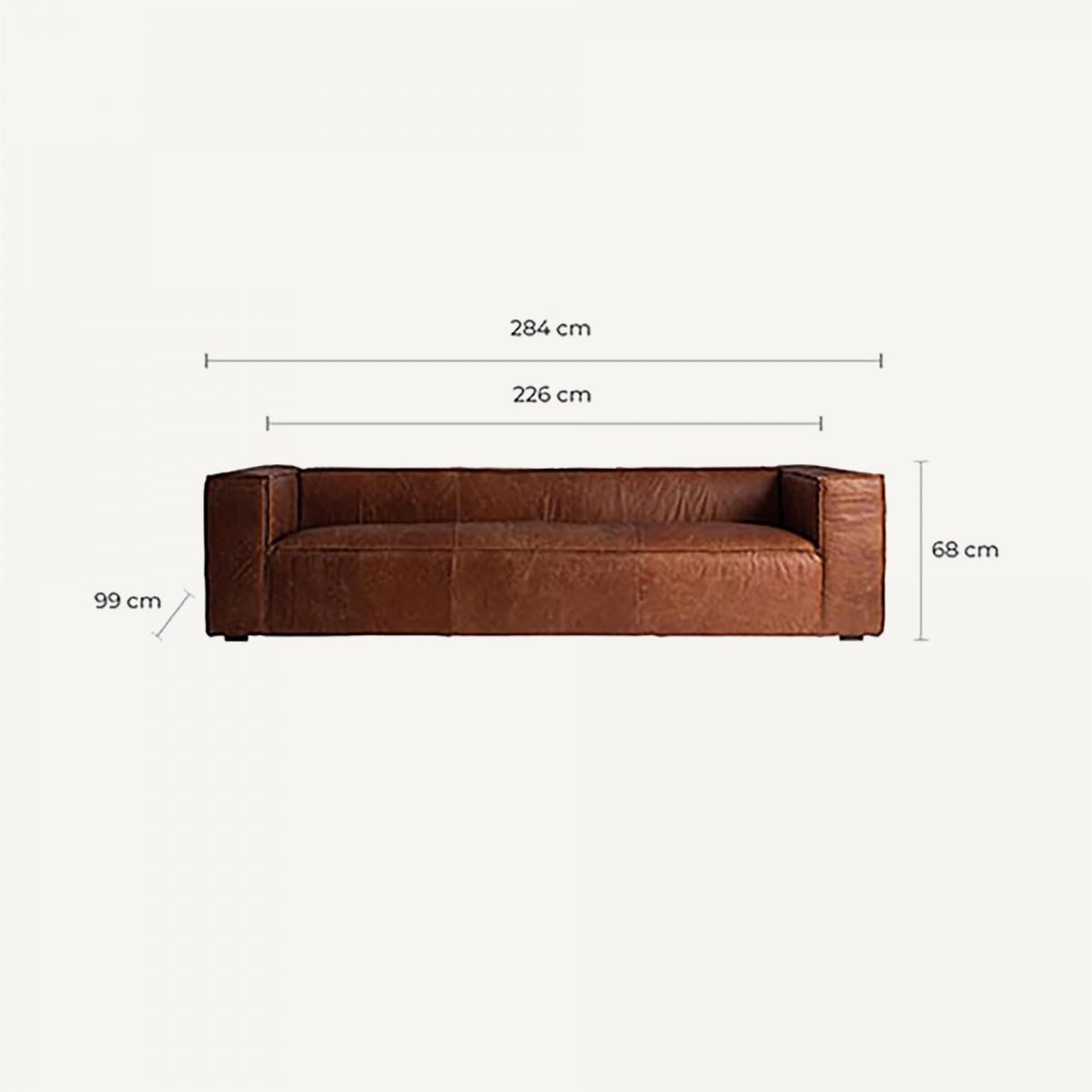 Кожен диван KURZA