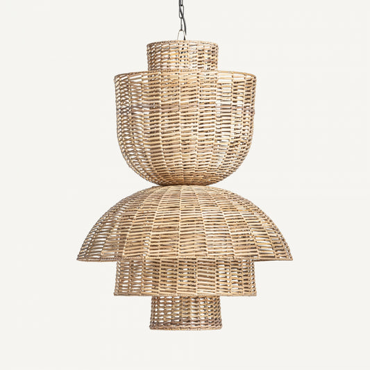 Плисирана ратан лампа за таван