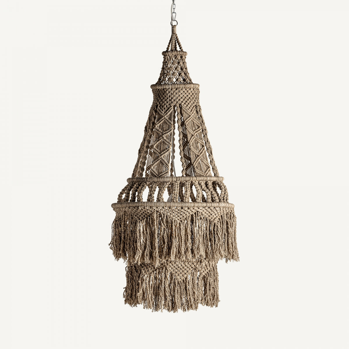 ТАВАННА ЛАМПА С МАКРАМЕ