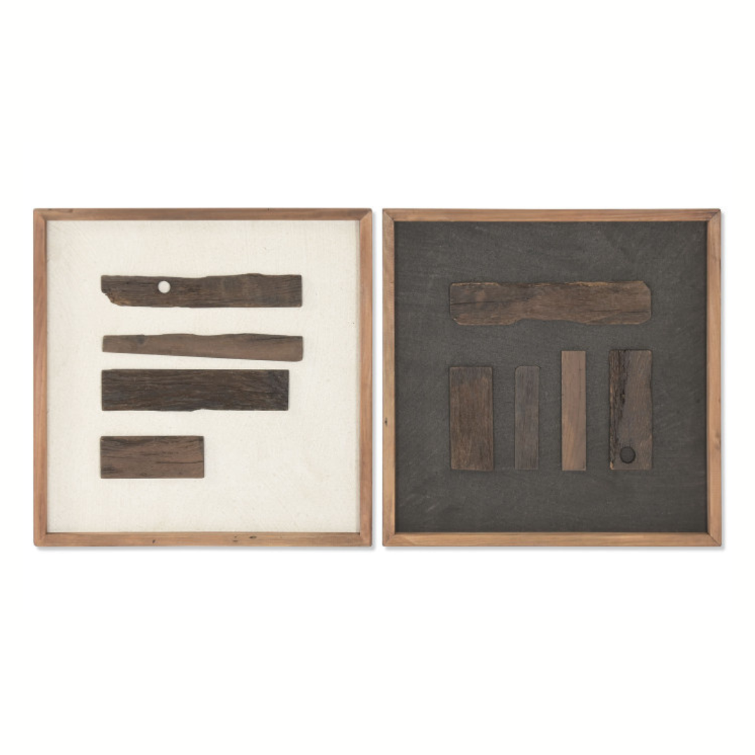 RECICLED WOOD PICTURE SET 2