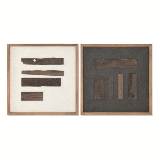 RECICLED WOOD PICTURE SET 2