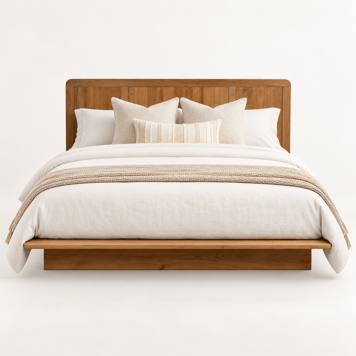 SOLID TEAK WOOD BED 180cm