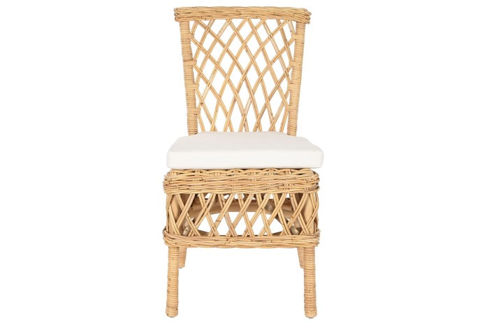 NATURAL RATTAN CHAIR WITH CUSHION