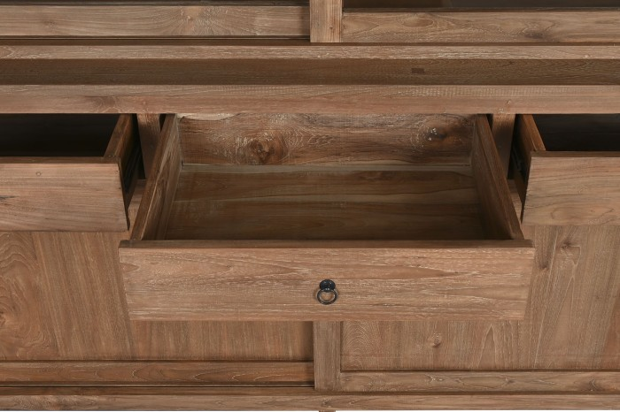 RECYCLE TEAK WOOD SHOWCASE CABINET