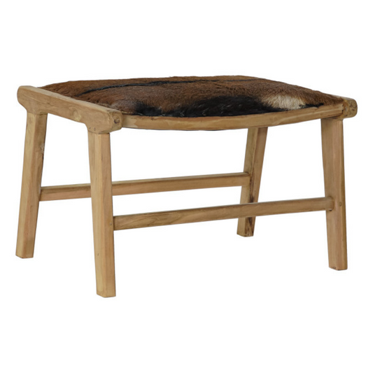 СТОЛ ЗА КРАКА ОТ ТИК/ТЕЛЕШКА КОЖА