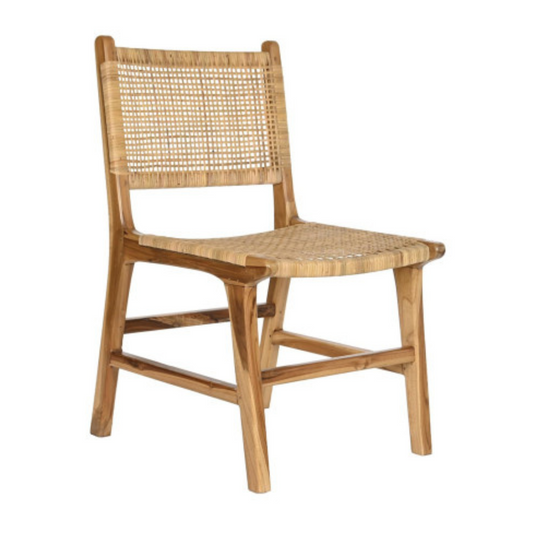 Стол SILVI от тиково дърво/ратан 