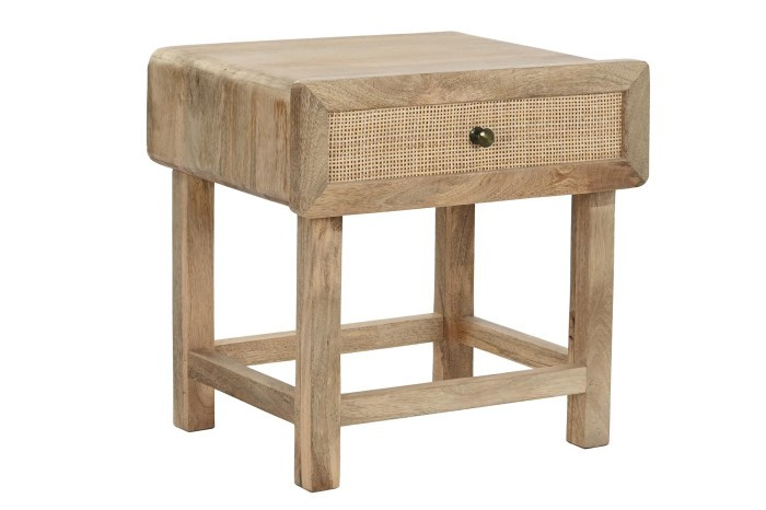 BEDSIDE TABLE MANGO & RATTAN