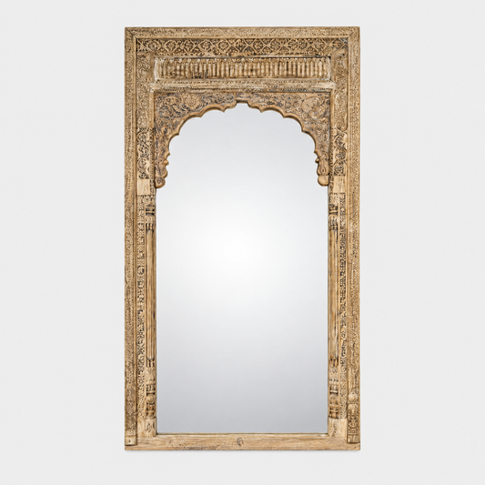 UNIQUE EXTRA-LARGE TEAK MIRROR 288cm