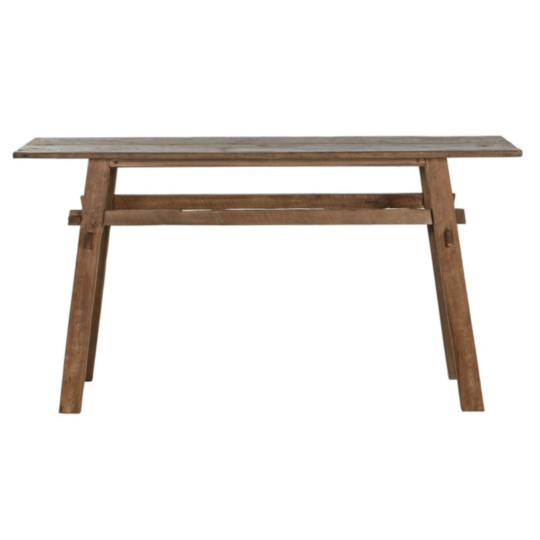 RUSTIC TEAK ENTRYWAY TABLE 140cm