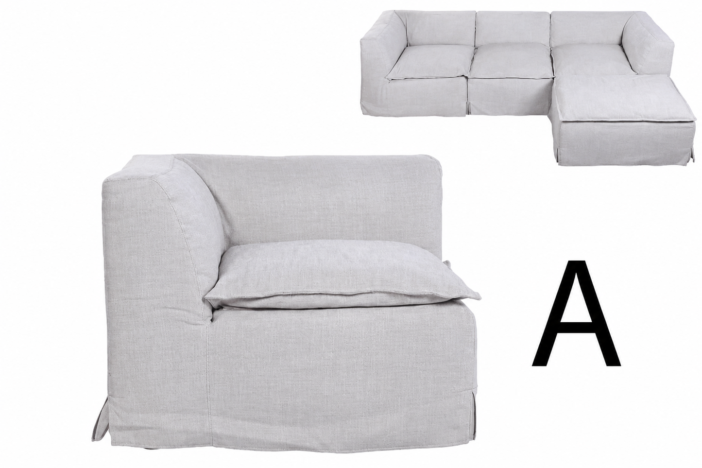 Разтегателен диван MIMOZA LINEN 100X100X74см