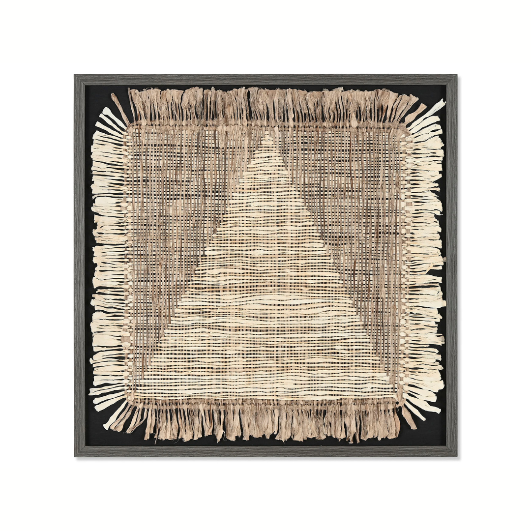 PICTURE BLACK JUTE GEOMETRY 70cm