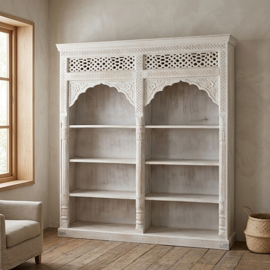 ORIENTAL WOOD BOOKCASE 180cm