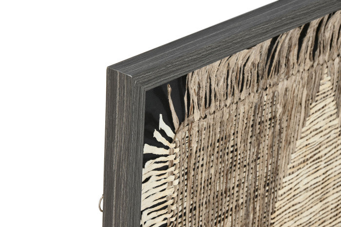 PICTURE BLACK JUTE GEOMETRY 70cm