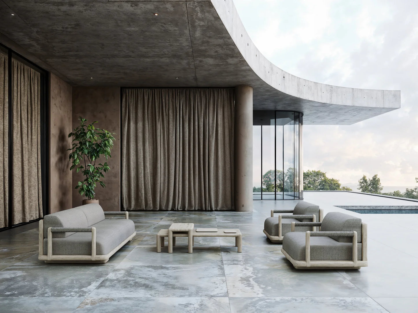 2-МЕСТЕН ​​САЛОН КОМПЛЕКТ CALEO ASH