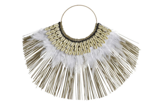 WALL DECORATION FEATHERS SHELLS SET 2