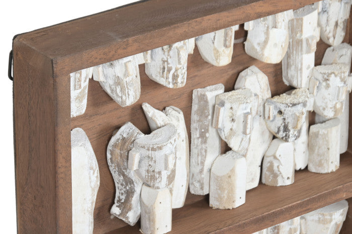 TEAK WOOD WALL DECORATION 80cm