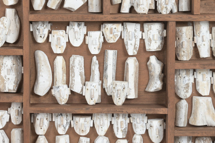 TEAK WOOD WALL DECORATION 80cm